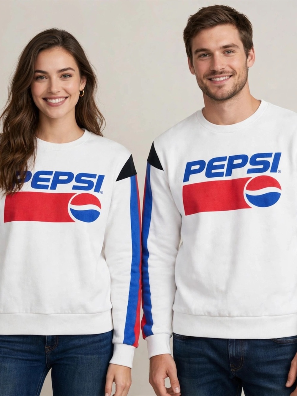 Pepsi Unisex Retro Logo Crewneck Sweatshirt – Size M